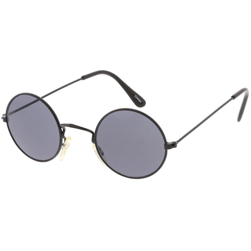 zeroUV Small Round Dapper True Vintage Metal Sunglasses C669 Sunglasses