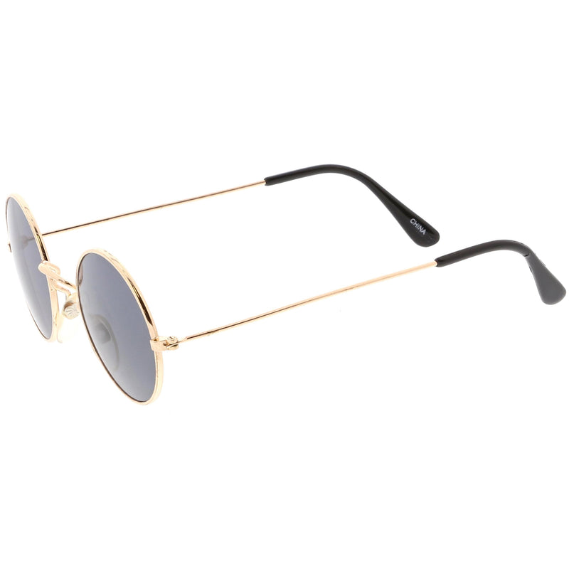 zeroUV Small Round Dapper True Vintage Metal Sunglasses C669 Sunglasses