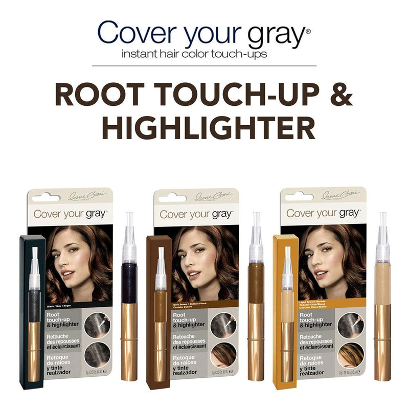 Cover your gray Cover your gray Root Touch-Up & Highlighter Jet Black 0.25 Oz Hair Color