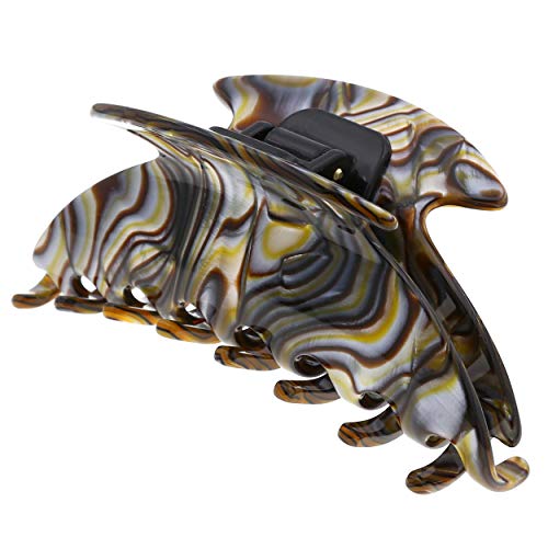 Camila Camila Paris CP2483 French Hair Clip For Women Thick Hair For Long Curly Wavy Hair, Handmade Onyx, Girls Hair Claw Clips, Durable Styling Big Claw Clip For Thick Hair, Strong Hold Grip Made In France Hair Claws & Clips White Smoke