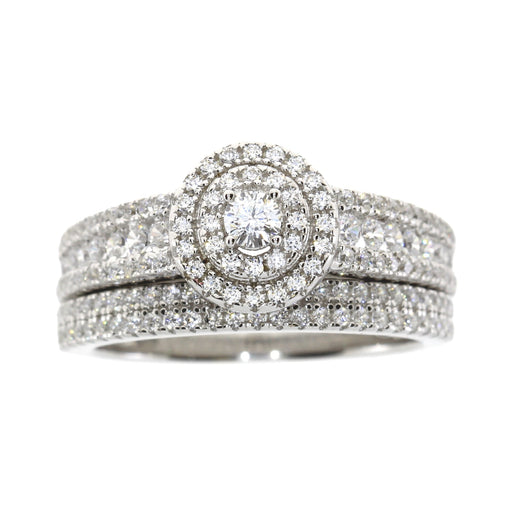 Bids.com Cubic Zirconia CZ SS Bridal Sterling Silver Rings