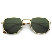 zeroUV Retro Modern Geometric Hexagon Frame Dapper Sunglasses C455 Sunglasses