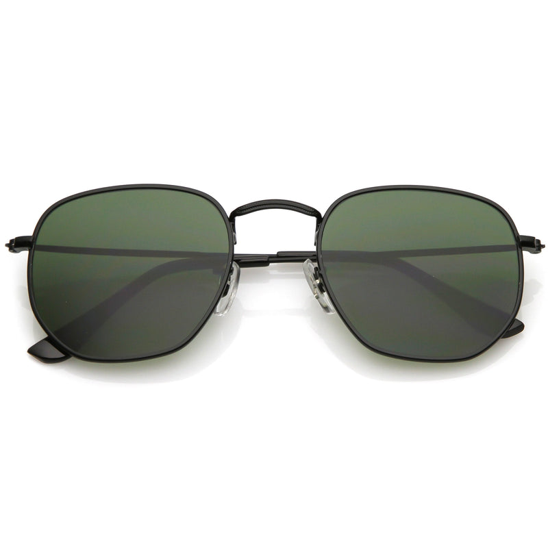 zeroUV Retro Modern Geometric Hexagon Frame Dapper Sunglasses C455 Sunglasses