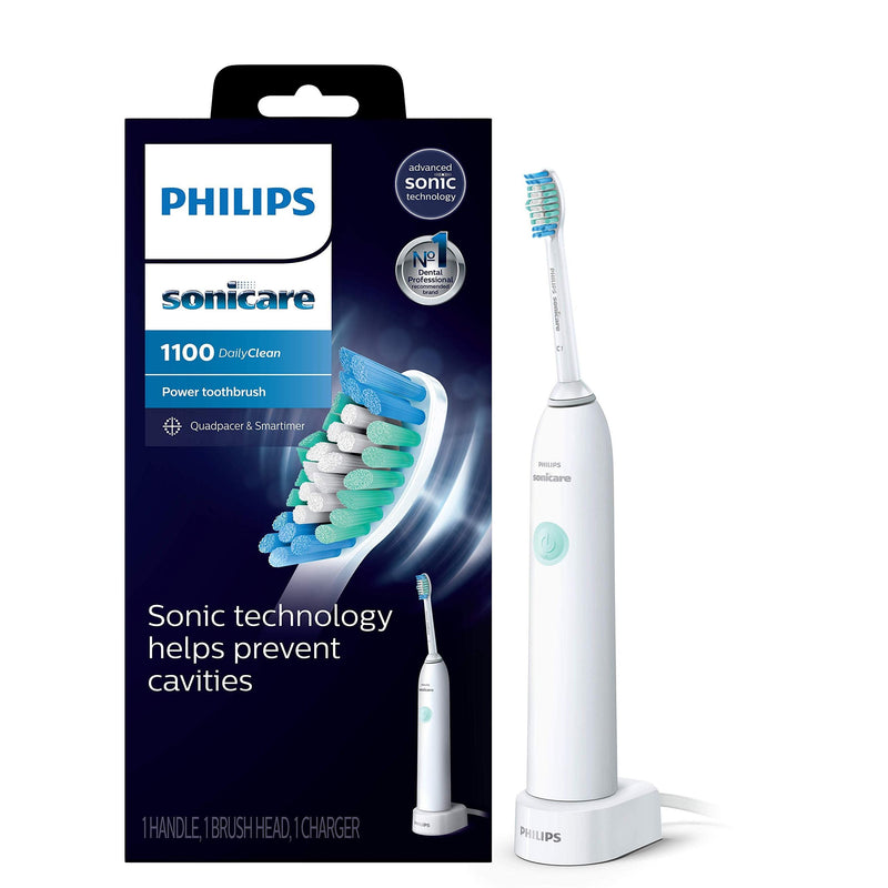 Philips Sonicare Philips Sonicare DailyClean 1100 Rechargeable Electric Power Toothbrush, White, HX3411/04 Toothbrushes White Smoke