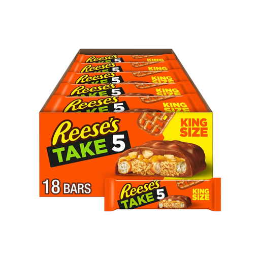 Reese's Hershey's Take 5 Snack Bars, Five-Layer Chocolate Candy, 1.5 oz (Pack of 18) Candy & Chocolate