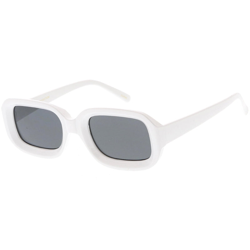 zeroUV Artistic Retro Modern Deep Rectangle Block Flat Lens Sunglasses C673 Sunglasses
