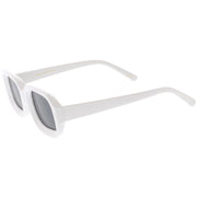 zeroUV Artistic Retro Modern Deep Rectangle Block Flat Lens Sunglasses C673 Sunglasses