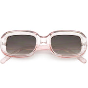 zeroUV Artistic Retro Modern Deep Rectangle Block Flat Lens Sunglasses C673 Sunglasses