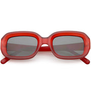 zeroUV Artistic Retro Modern Deep Rectangle Block Flat Lens Sunglasses C673 Sunglasses