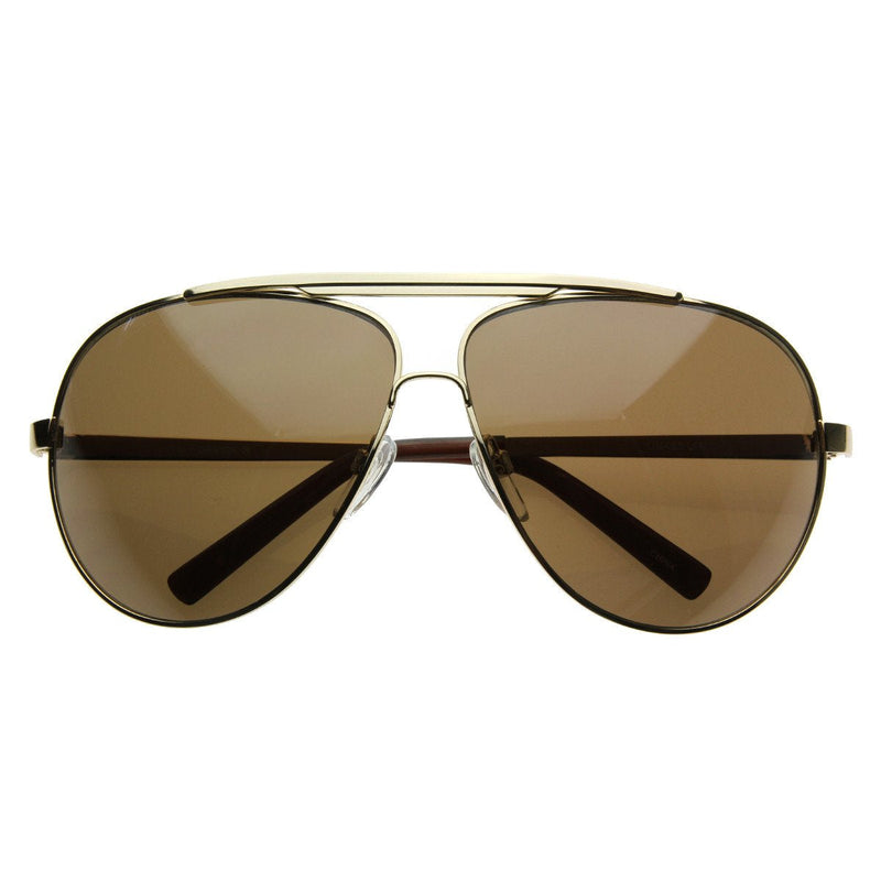 zeroUV Extra Large Metal Oversize Frame Aviator Sunglasses 1580 70mm Sunglasses