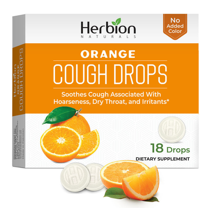 Herbion Naturals Herbion Naturals All Natural Cough Drops, Orange 18 Lozenges Respiratory Care