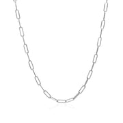 Bids.com 14K White Gold Delicate Paperclip Chain (2.1mm) Necklaces