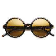zeroUV Retro Sleek Large Round Fashion Sunglasses 8704 Sunglasses