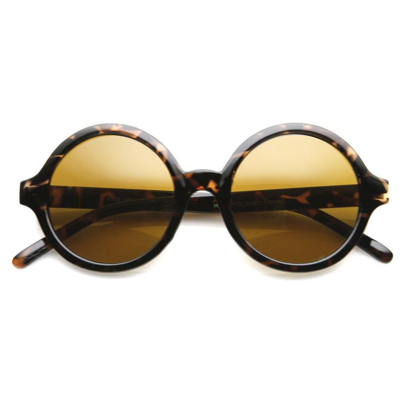 zeroUV Retro Sleek Large Round Fashion Sunglasses 8704 Sunglasses