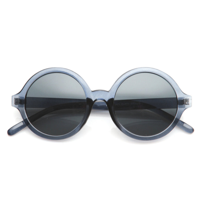 zeroUV Retro Sleek Large Round Fashion Sunglasses 8704 Sunglasses
