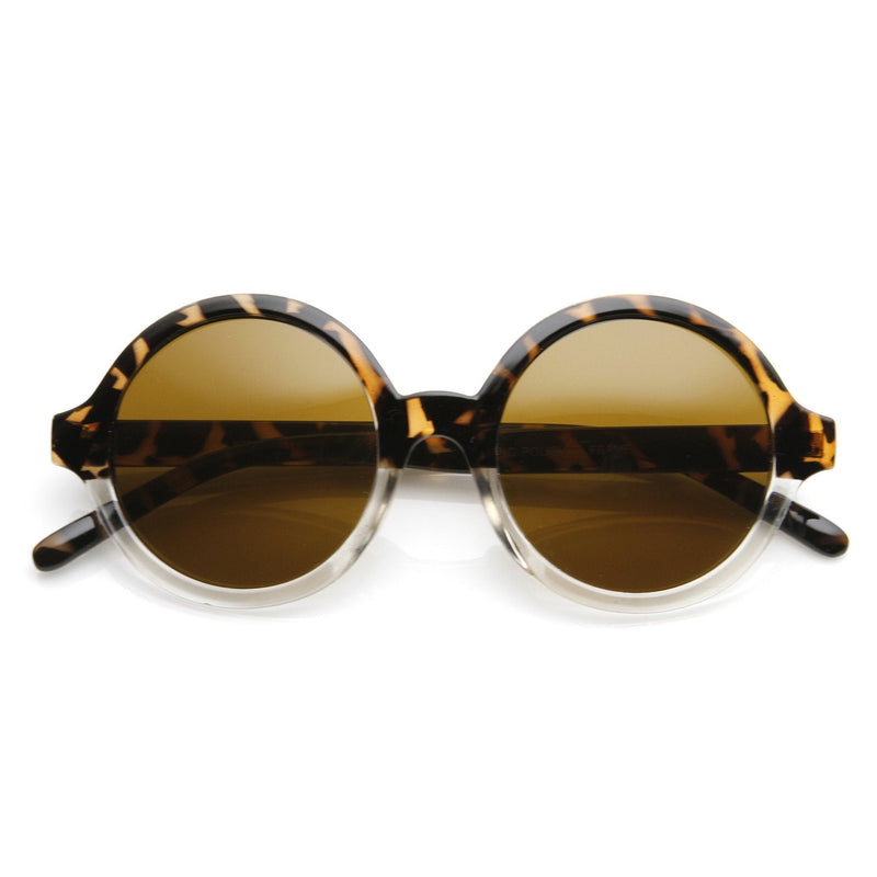 zeroUV Retro Sleek Large Round Fashion Sunglasses 8704 Sunglasses