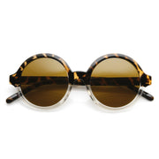zeroUV Retro Sleek Large Round Fashion Sunglasses 8704 Sunglasses