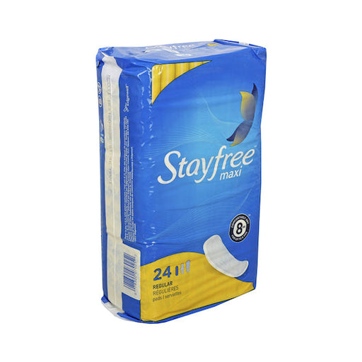 Stayfree Stayfree Maxi Pads Regular 24 Count 6 Per Case Flatware