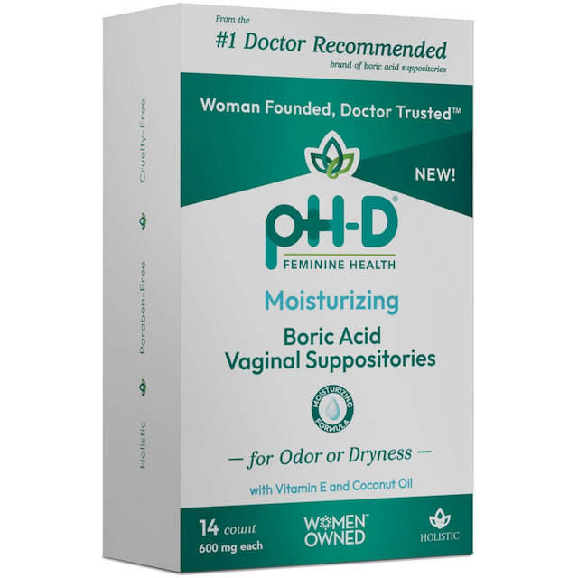 ph-D Feminine Health ph-D Feminine Health Support Boric Acid + Moisturizing Suppository - 14ct Health & Beauty Light Gray