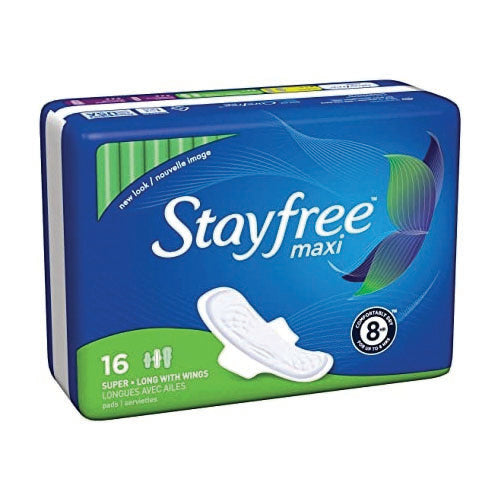 Stayfree Stayfree Maxi Super Long With Wings Pads Personal Care White Smoke