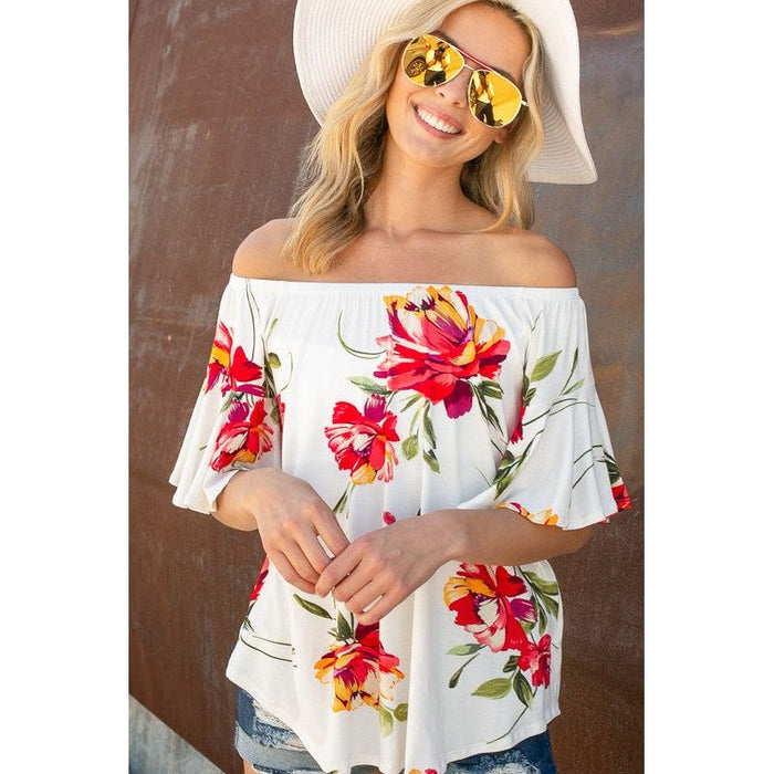 FLORAL OFF SHOULDER TOP