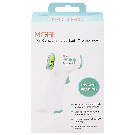 Mobi Mobi 70113 Non-Contact Forehead Thermometer With Fever Indicators And Object Mode Infrared Thermometers