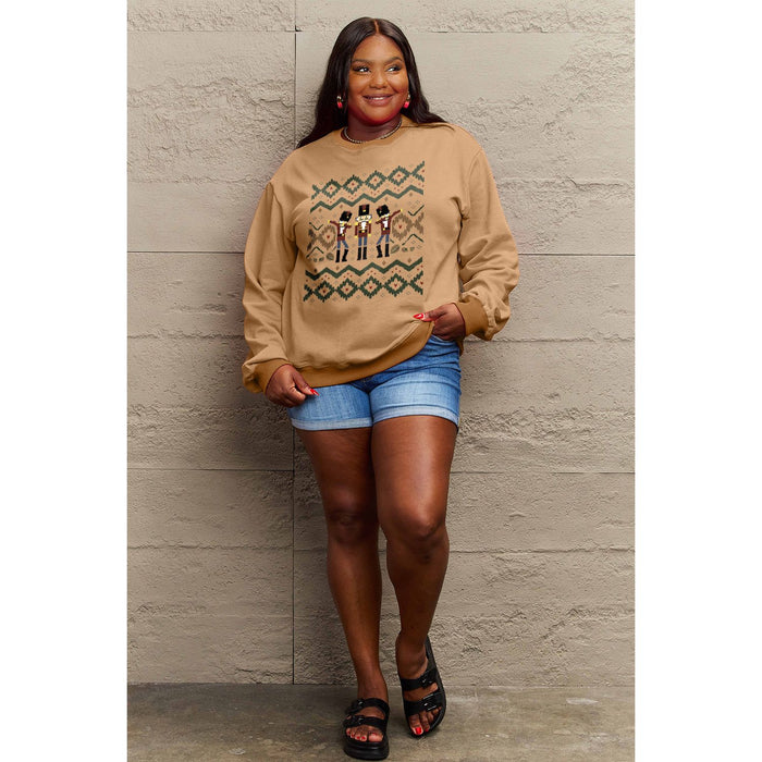 Simply Love Nutcracker Graphic Long Sleeve Sweatshirt