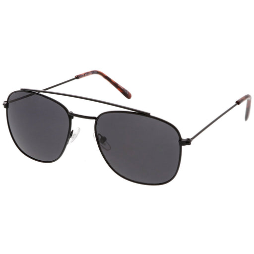 zeroUV Retro Dapper Full Metal Square Crossbar Sunglasses C356 Sunglasses