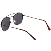 zeroUV Retro Dapper Full Metal Square Crossbar Sunglasses C356 Sunglasses