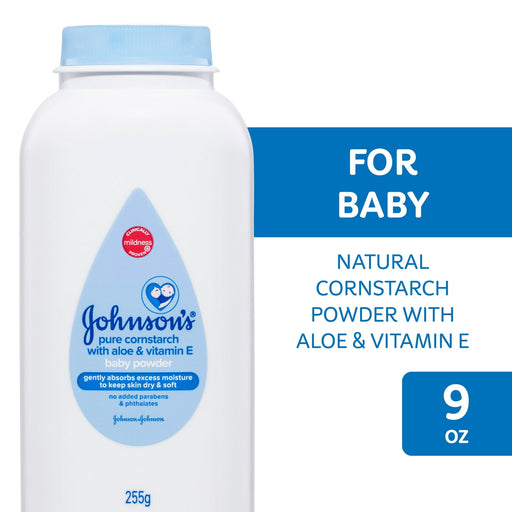 Johnson's Johnson's Baby Powder - Pure Cornstarch With Soothing Aloe & Vitamin E 9 Oz Baby & Toddler