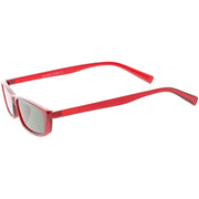 zeroUV Retro Slim Flat Top Narrow 1990's Sunglasses C671 Sunglasses