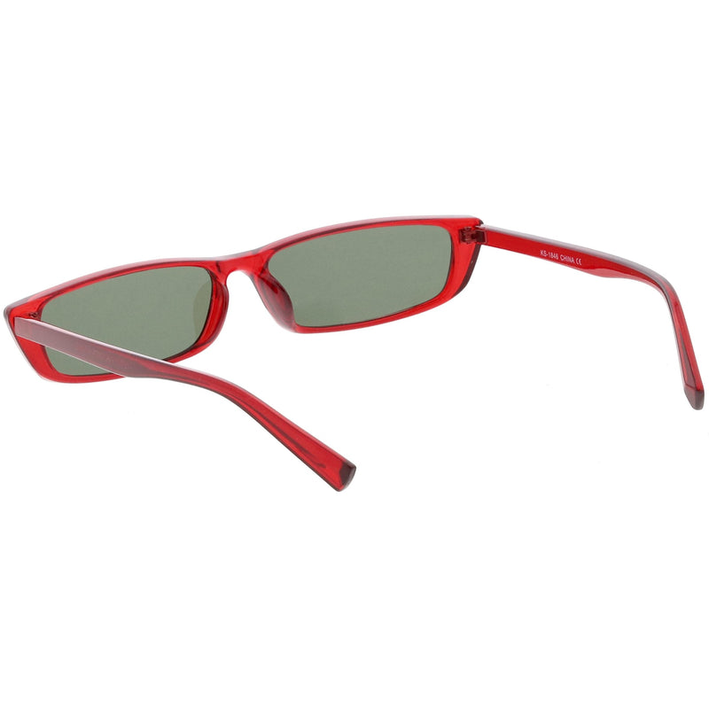 zeroUV Retro Slim Flat Top Narrow 1990's Sunglasses C671 Sunglasses