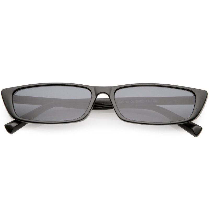 zeroUV Retro Slim Flat Top Narrow 1990's Sunglasses C671 Sunglasses