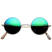 zeroUV Retro Lennon Style Round Circle Metal Mirror Lens Sunglasses 1408 Sunglasses