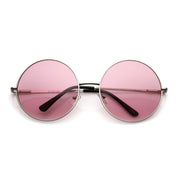 zeroUV Oversize Vintage Inspired Metal Round Circle Sunglasses 8370 Sunglasses