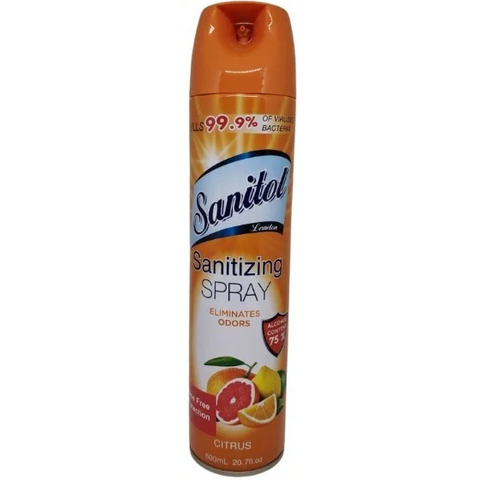 Sanitol Sanitol Disinfectant Spray -Citrus 20.7 Oz(600 Ml), 12/cs Breath Spray