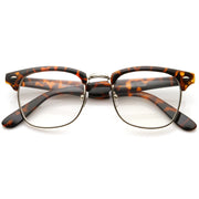 zeroUV Vintage Inspired Classic Horned Rim Half Frame Clear Lens Glasses 2933 Glasses