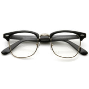 zeroUV Vintage Inspired Classic Horned Rim Half Frame Clear Lens Glasses 2933 Glasses