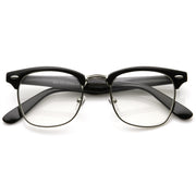 zeroUV Vintage Inspired Classic Horned Rim Half Frame Clear Lens Glasses 2933 Glasses