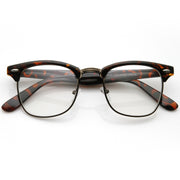 zeroUV Vintage Inspired Classic Horned Rim Half Frame Clear Lens Glasses 2933 Glasses