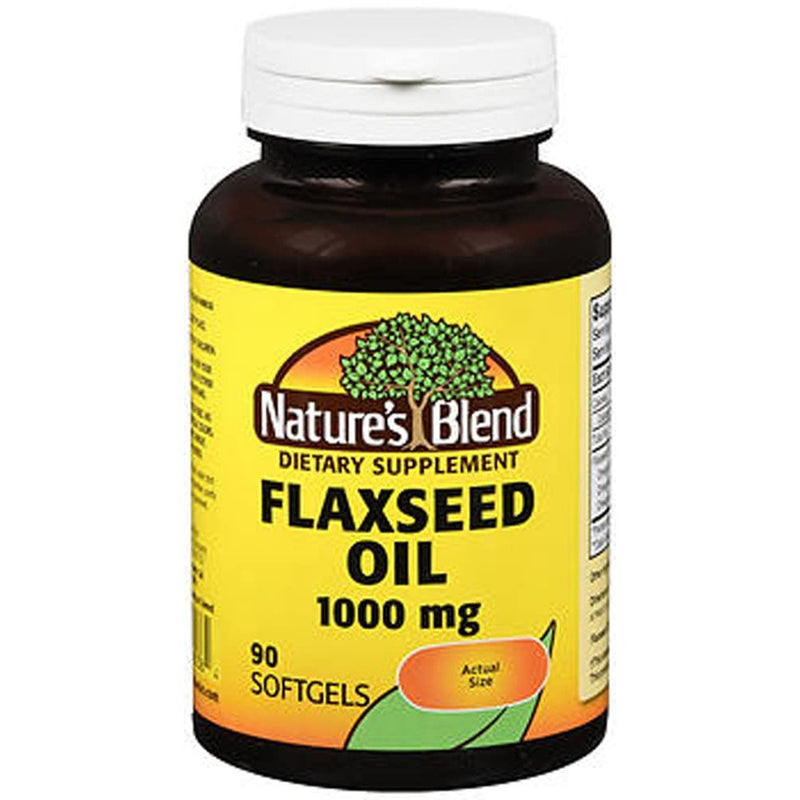 Nature's Blend Nature's Blend Flaxseed Oil 1000 mg – 90 Quick Release Softgels Vitamins & Supplements