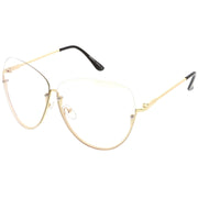 zeroUV Women's Oversize Rimless Clear Lens Glasses C294 Glasses