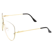 zeroUV Women's Oversize Rimless Clear Lens Glasses C294 Glasses