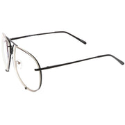 zeroUV Oversize Industrial Design Clear Flat Lens Aviator Glasses C155 Glasses