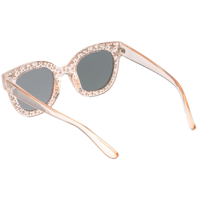 zeroUV Oversize Novelty Star Embellished Horned Rim Sunglasses C683 Sunglasses