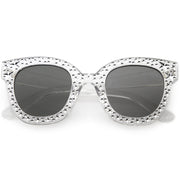 zeroUV Oversize Novelty Star Embellished Horned Rim Sunglasses C683 Sunglasses