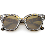 zeroUV Oversize Novelty Star Embellished Horned Rim Sunglasses C683 Sunglasses