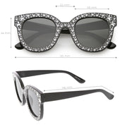 zeroUV Oversize Novelty Star Embellished Horned Rim Sunglasses C683 Sunglasses