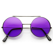 zeroUV Steampunk Vintage Circle Round Flip Up Vintage Sunglasses 8793 Sunglasses