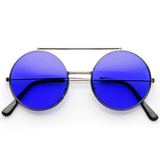 zeroUV Steampunk Vintage Circle Round Flip Up Vintage Sunglasses 8793 Sunglasses